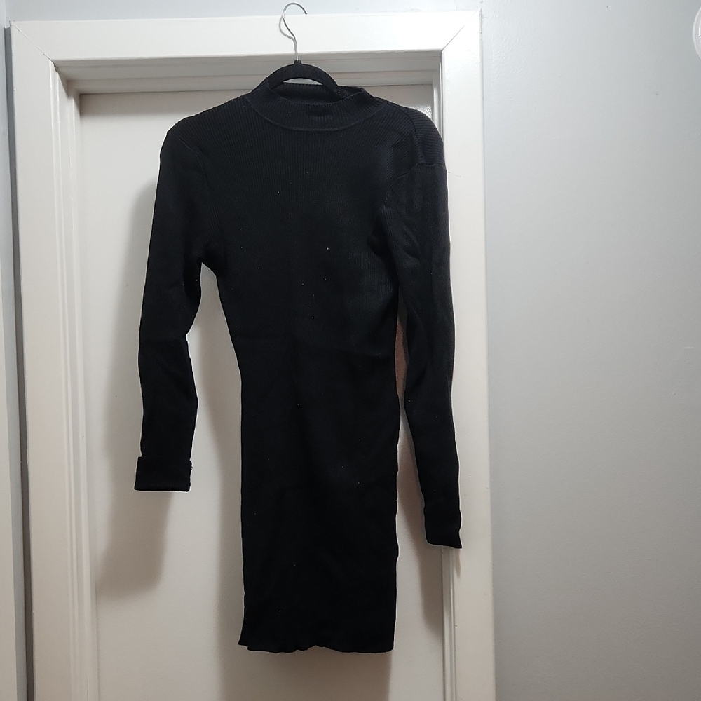 Chic Black Knit Dress
